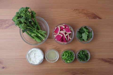 Nagano Pork Chops with Spicy Watermelon Radish Salsa - Step #2 Mise en place