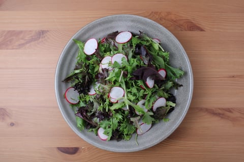 Seared Chicken Paillard with Caper-Mustard Vinaigrette - Step #5 Make the salad