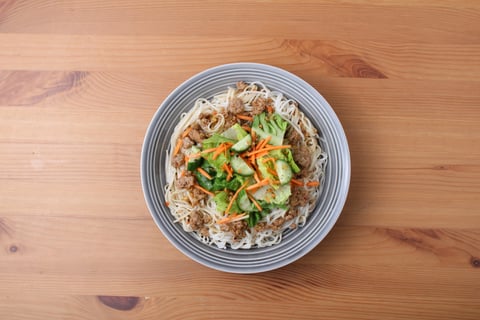 Ground Pork Bún Cha Bowls - Step #4 Combine the vermicelli & serve