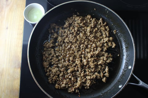 Ground Pork Bún Cha Bowls - Step #1 Cook the pork & make the sauce