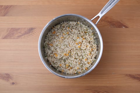 Orange-Almond Salmon - Step #1 Boil the couscous
