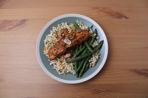 Orange-Almond Salmon - Step #6 Plate your dish