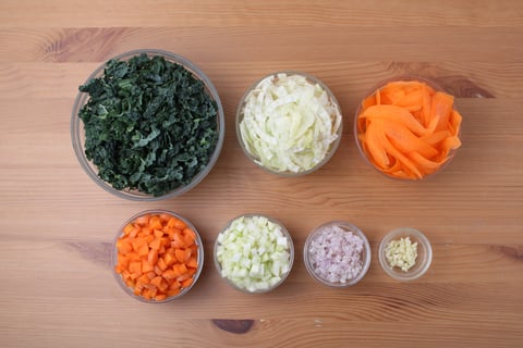 Springtime White Bolognese with Bison & Fresh Linguine - Step #1 Mise en place