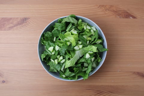 Quick Chicken Thigh Shawarma Platter - Step #3 Make the salad