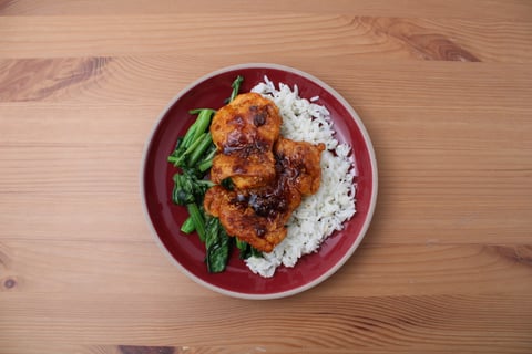 General Tao Chicken Thighs - Step #5 Dresser les plats