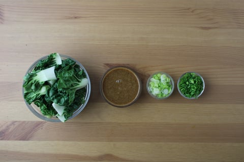 Satay Ground Beef & Rice Noodle Salad - Step #1 Mise en place