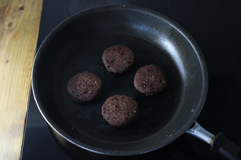 Indonesian Gado Gado Bowls with Impossible™ Beef - Step #3 Cook the patties