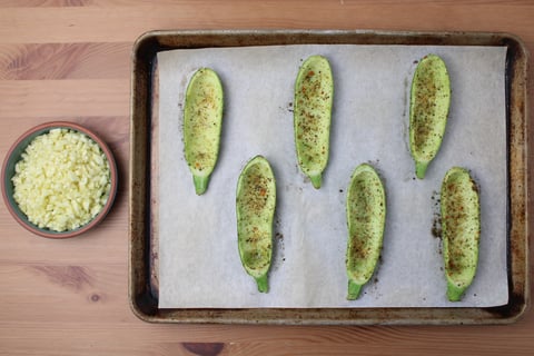 Carb-Wise: Ground Beef Baked Zucchini Boats - Step #1 Commencer les zucchinis farcis