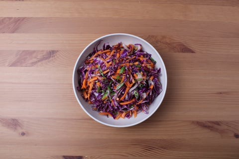 No Roll Egg Roll Bowls - Step #4 Make the slaw