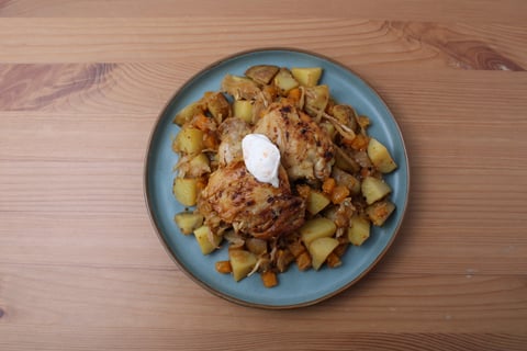 Protein Swap | German-Inspired Mustardy Chicken Breast Skillet - Step #5 Plate your dish