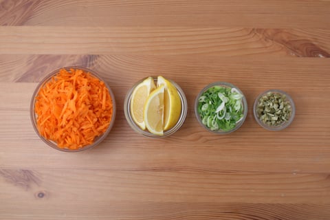 Golden Sheet Pan Fish & Chips - Step #4 Mise en place