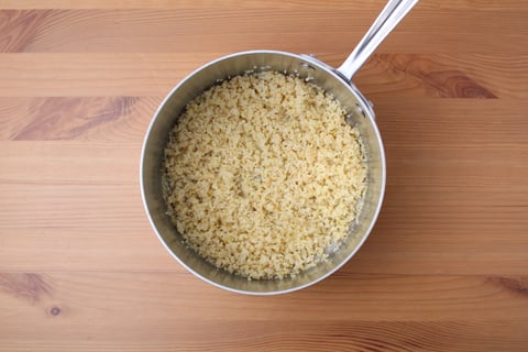 Stuffed Portobello Mushrooms over Savoury Grains - Step #1 Cook the bulgur