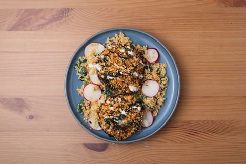 Stuffed Portobello Mushrooms over Savoury Grains - Step #5 Finish & serve