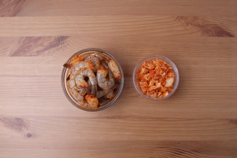 Speedy Shrimp & Kimchi Udon Noodle Bowls - Step #3 Mise en place