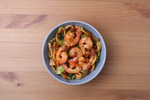 Speedy Shrimp & Kimchi Udon Noodle Bowls - Step #5 Mélanger les nouilles et servir