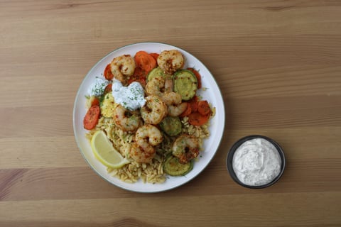 Harissa Shrimp Traybake - Step #6 Plate your dish