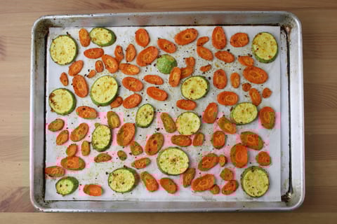 Harissa Shrimp Traybake - Step #2 Start the traybake