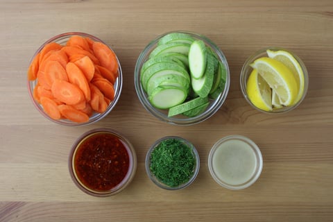 Harissa Shrimp Traybake - Step #1 Mise en place