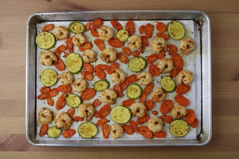 Harissa Shrimp Traybake - Step #4 Finish the traybake