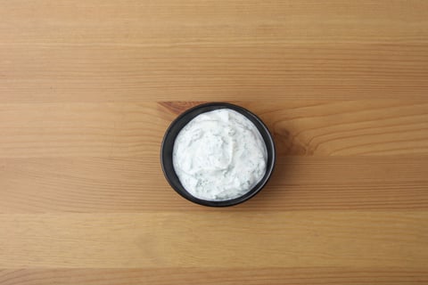 Harissa Shrimp Traybake - Step #5 Make the lemony labneh