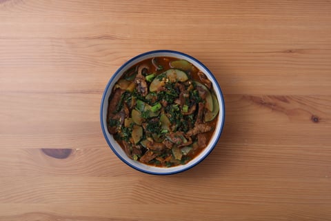Savoury Top Sirloin Beef Stew - Step #4 Plate your dish