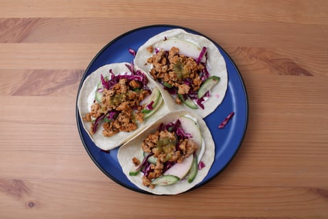 Quick Ground Beef Tacos with Spicy Salsa Verde - Step #5 Plate your dish