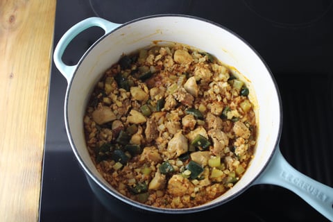 Chicken & Cauliflower 'Rice' Jambalaya - Step #3 Finir la jambalaya