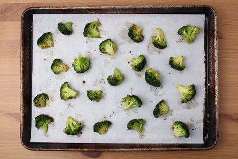 Swedish Pork & Pea Meatballs - Step #2 Roast the broccoli