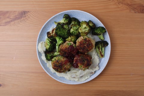 Swedish Pork & Pea Meatballs - Step #5 Plate your dish