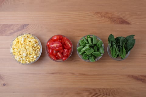 Carb-Wise: Seared Shrimp over Minty Freekeh - Step #2 Mise en place