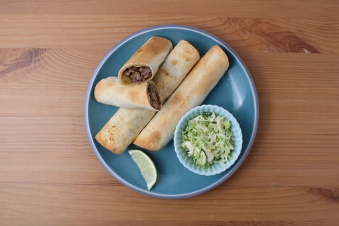 Salsa Verde Beef Taquitos - Step #6 Plate your dish