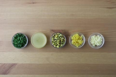 Seared Pork Chops with Pistachio-Parsley Gremolata - Step #3 Mise en place