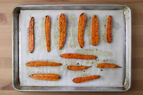 Seared Pork Chops with Pistachio-Parsley Gremolata - Step #1 Roast the carrots