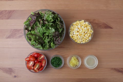 Pan-Seared Scallops over Fresh Corn Risotto - Step #1 Mise en place