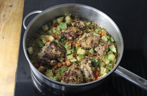 Nick’s Pick | One-Pan Lemony Chicken Thigh Skillet - Step #4 Make the skillet & finish the chicken