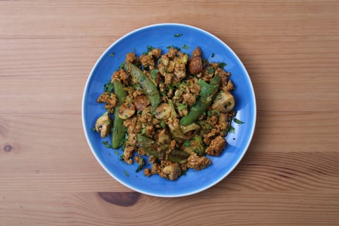 Indian-Spiced Ground Pork & Veggie Skillet Supper - Step #4 Plate your dish