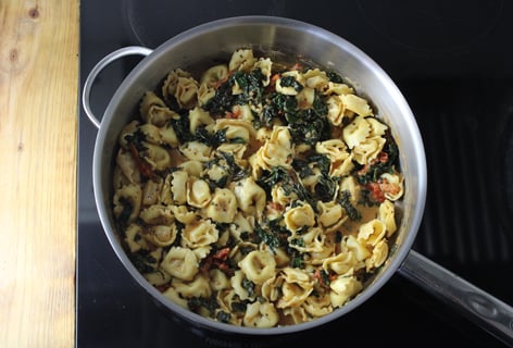 Creamy Sun-Dried Tomato Tortellini - Step #4 Combine the pasta