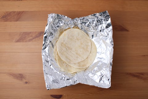 Smoky Black Bean & Cotija Tacos - Step #3 Warm the tortillas