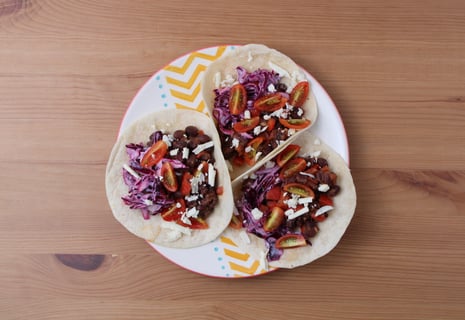 Smoky Black Bean & Cotija Tacos - Step #5 Finish & serve