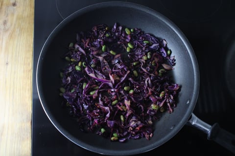 Ground Beef Rice Bowls - Step #2 Sauté the vegetables