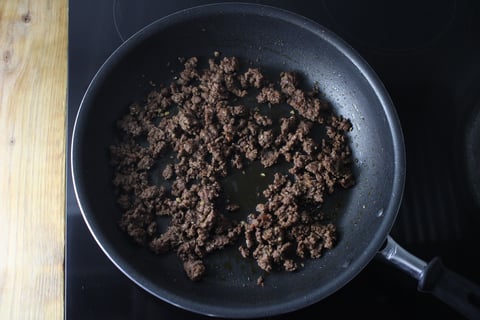 Ground Beef Rice Bowls - Step #1 Cook the beef