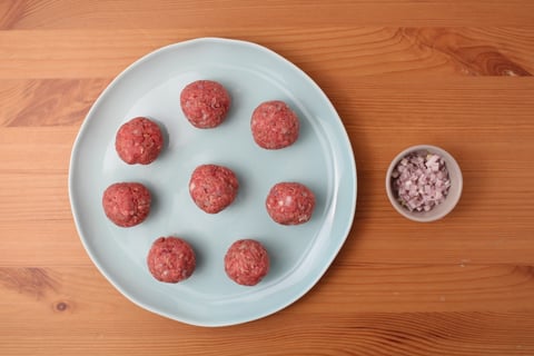 Québécois-Style Beef Meatball Ragout - Step #1 Prepare the meatballs