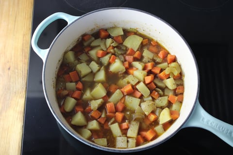 Québécois-Style Beef Meatball Ragout - Step #4 Start the ragout
