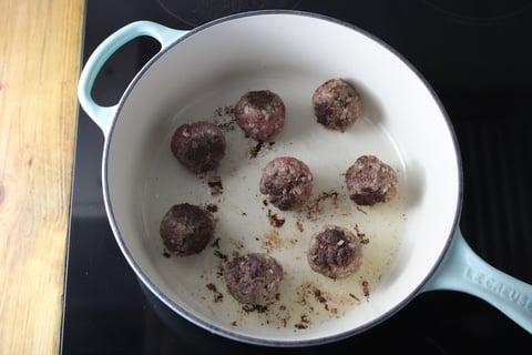Québécois-Style Beef Meatball Ragout - Step #2 Start the meatballs