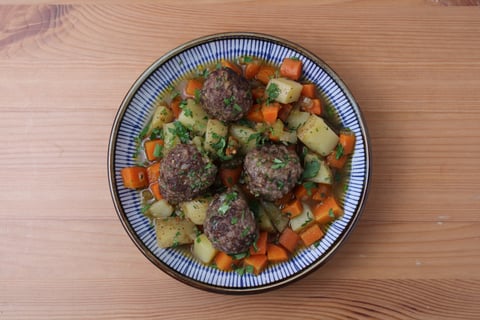 Québécois-Style Beef Meatball Ragout - Step #6 Plate your dish