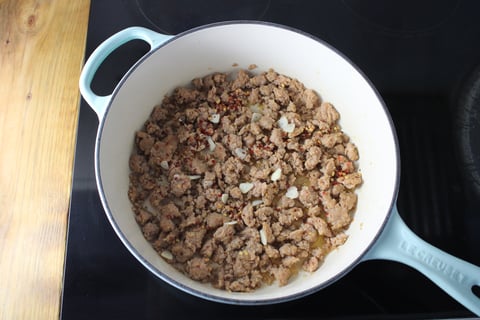 Goodfood & Chef: Sausage Meat & Kale Orecchiette - Step #3 Cook the sausage meat