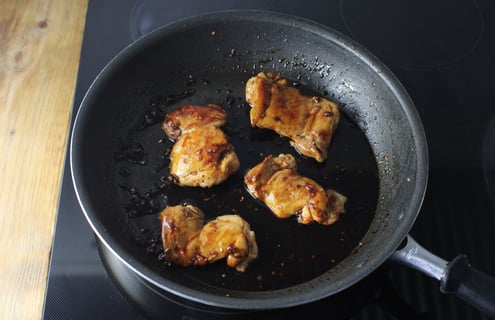 Filipino-Style Adobo Chicken Thighs - Step #4 Make the sauce & coat the chicken