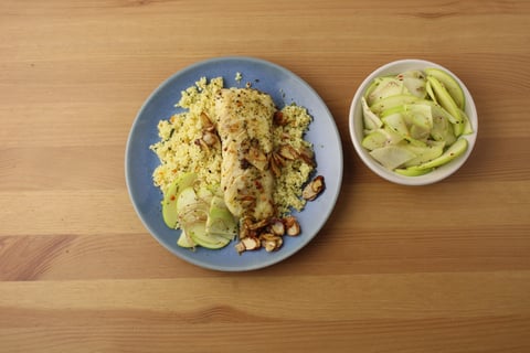 Cod in Brown Butter & Almond Sauce - Step #5 Plate your dish