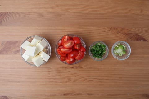 Creamy Saag Halloumi - Step #2 Mise en place