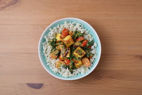 Creamy Saag Halloumi - Step #6 Dresser les plats